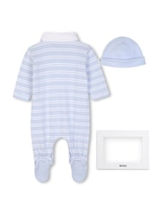 BOSS Blue Pyjamas And Hat Set - Image 2 of 7