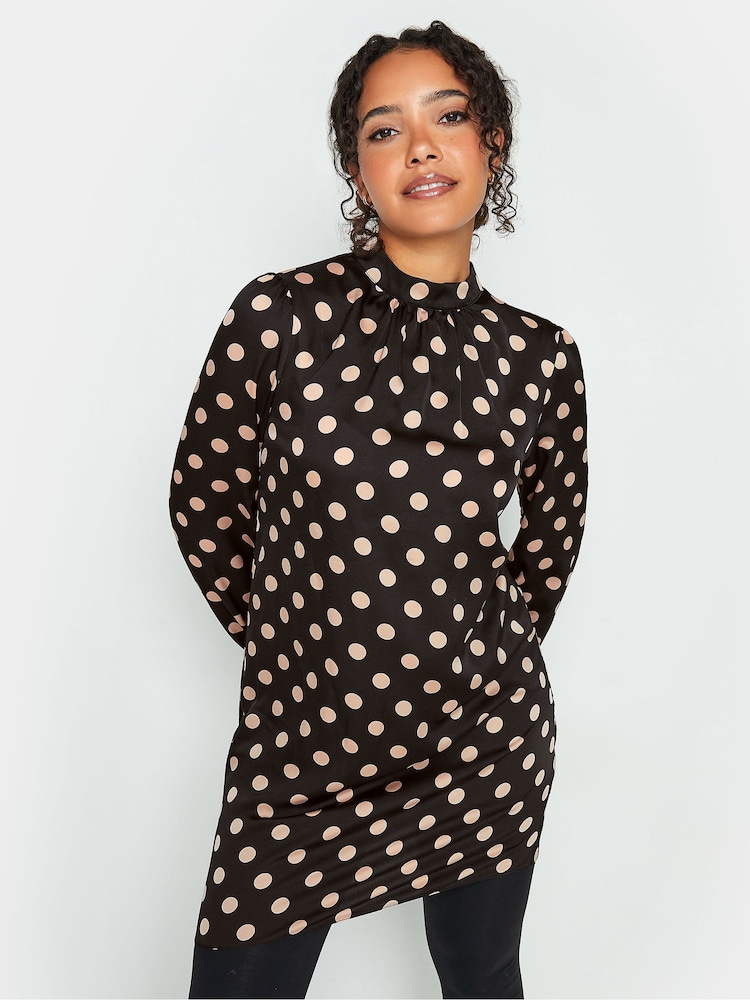 M&Co Black High Neck Tie Tunic - Image 1 of 4