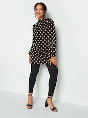 M&Co Black High Neck Tie Tunic - Image 2 of 4