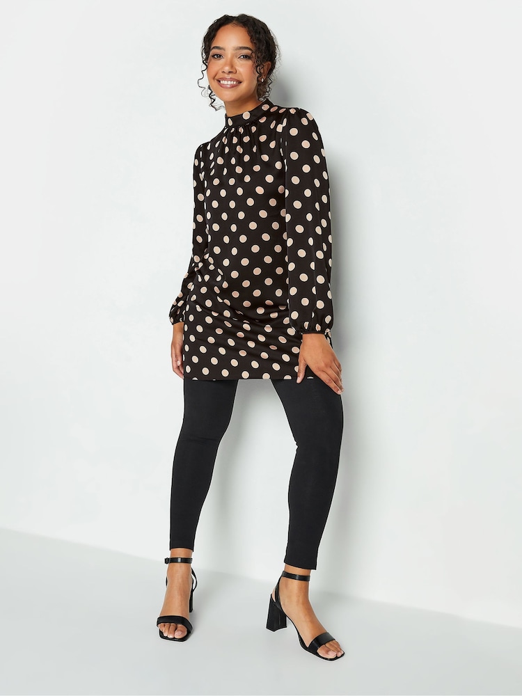 M&Co Black High Neck Tie Tunic - Image 2 of 4