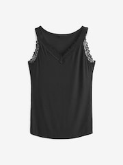 Black Next ThermoGen Lightweight Lace Trim Thermal Vest - Image 5 of 6