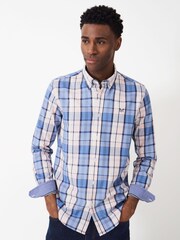 Crew Clothing Multi Marshall Brushed 100% Cotton Check Slim Fit Shirt - Image 1 of 5