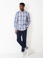 Crew Clothing Multi Marshall Brushed 100% Cotton Check Slim Fit Shirt - Image 3 of 5