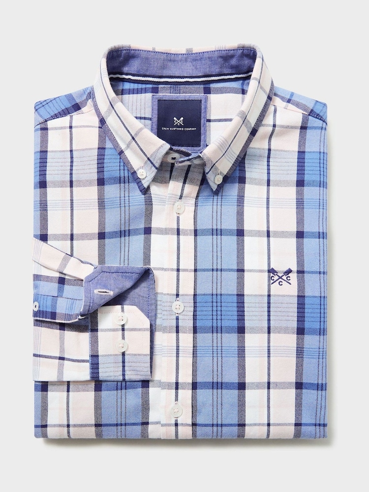 Crew Clothing Multi Marshall Brushed 100% Cotton Check Slim Fit Shirt - Image 5 of 5