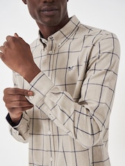 Crew Clothing Natural Brushed Twill Slim Fit 100% Cotton Shirt - Image 3 of 4