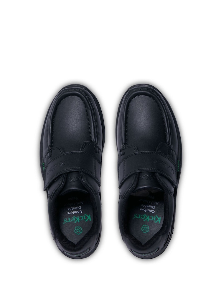 Kickers Black Junior Vegan Reasan Strap Shoes - Image 7 of 7