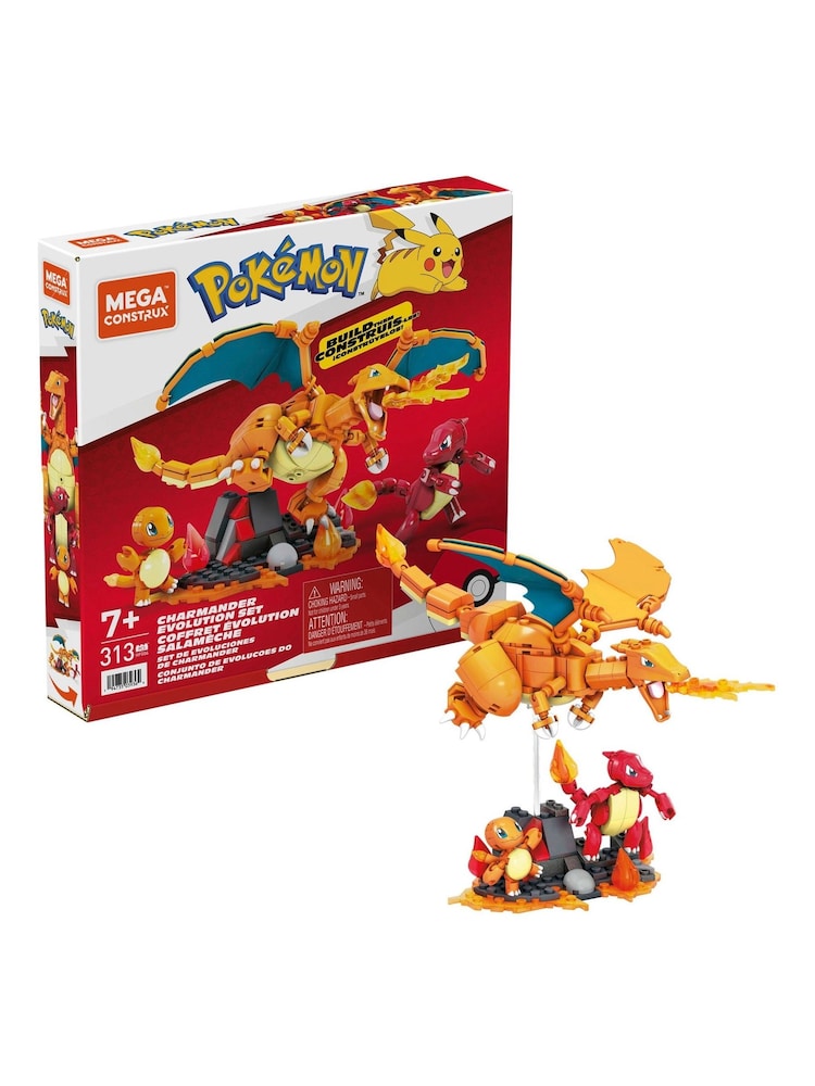 Mega Construx Pokemon Charmander Evolution Set - Image 1 of 4