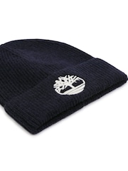 Timberland Blue Knitted Beanie - Image 3 of 3