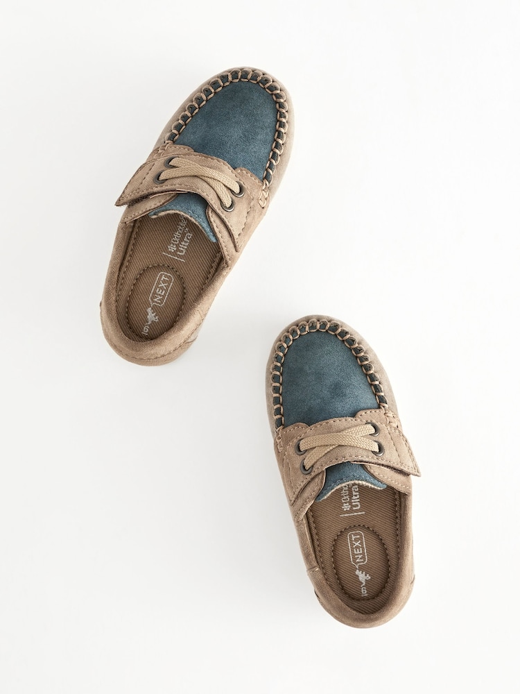 Stone/Mineral Blue Leather Boat Shoes - Image 5 of 5
