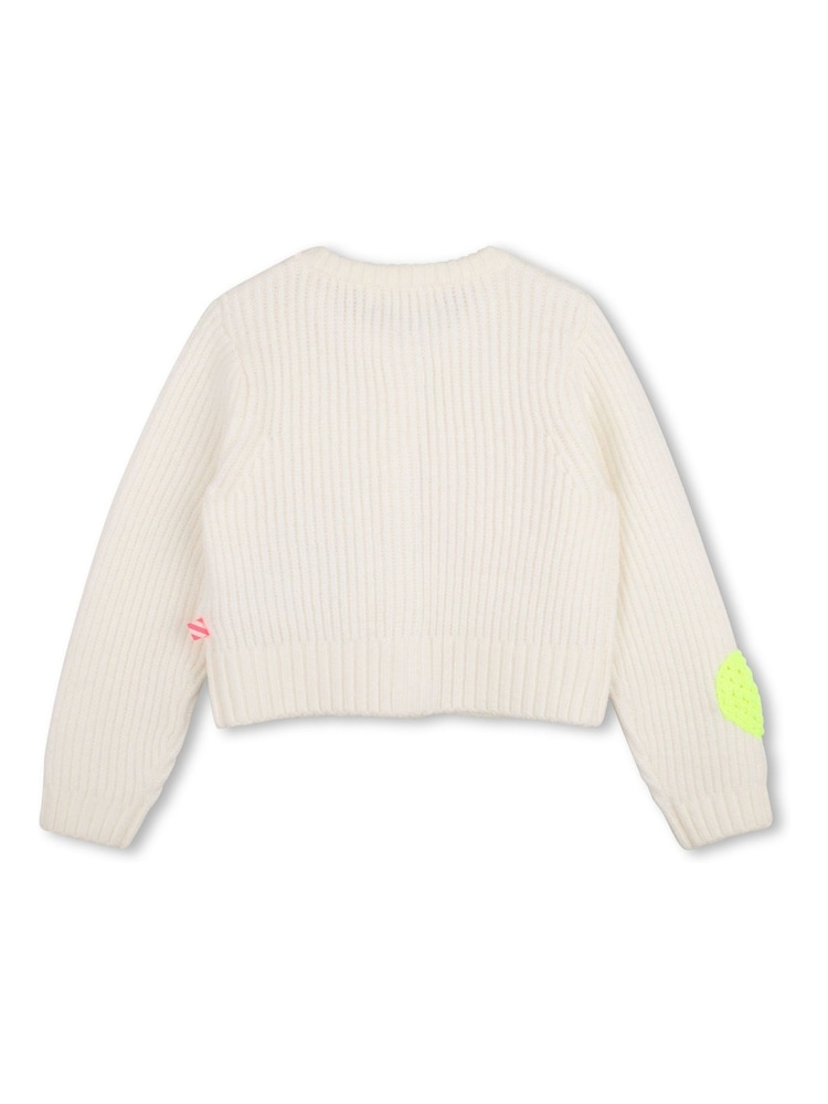 Billieblush Cream Knitted Cardigan - Image 2 of 3 Billieblush Cream Knitted Cardigan - Image 2 of 3