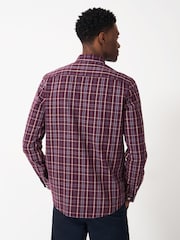 Crew Clothing Red Richmond Brushed 100% Cotton Checked Shirt - Image 2 of 5