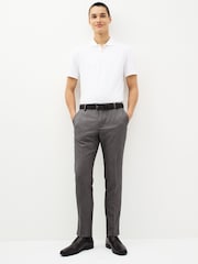 Light Grey Skinny Machine Washable Plain Front Smart Trousers - Image 2 of 7