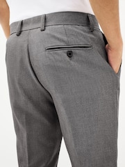 Light Grey Skinny Machine Washable Plain Front Smart Trousers - Image 6 of 7