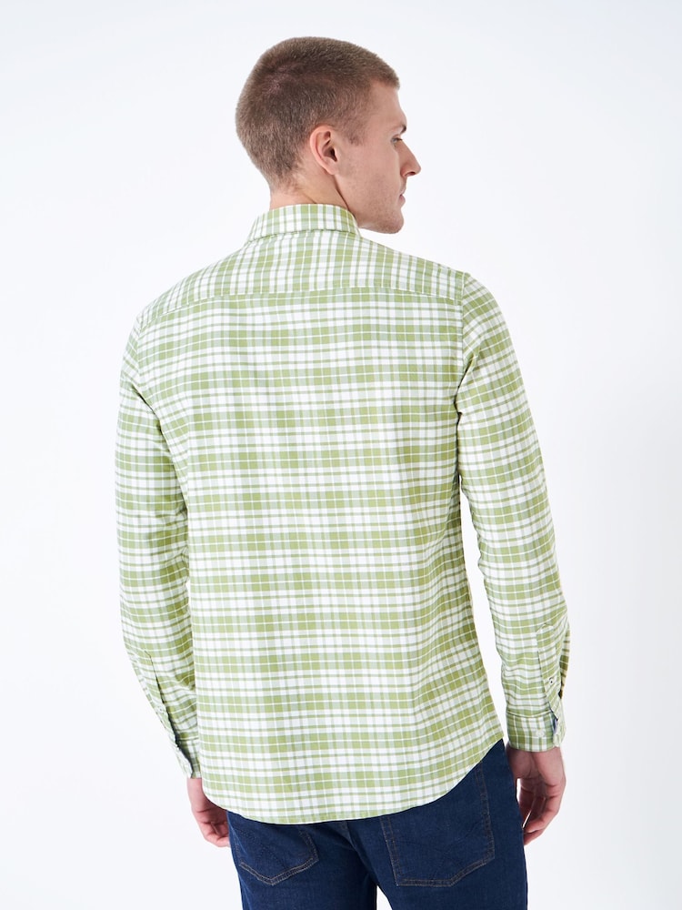Crew Clothing Green Georgie 100% Cotton Oxford Check Shirt - Image 2 of 5