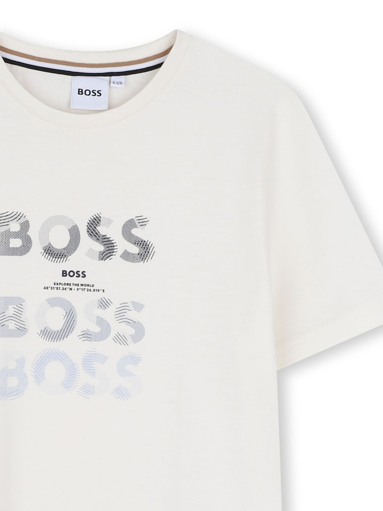 Cream - Tricou din jerseu cu mânecă scurtă BOSS - Imaginea 3 din 3 Cream - Tricou din jerseu cu mânecă scurtă BOSS - Imaginea 3 din 3
