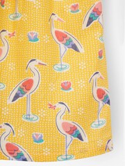 JoJo Maman Bébé Yellow Girls' Heron Print Smocked Top - Image 2 of 2