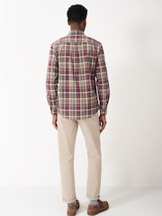 Crew Clothing Natural Check Print 100% Cotton Classic Shirt - Image 2 of 5