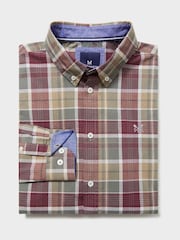 Crew Clothing Natural Check Print 100% Cotton Classic Shirt - Image 5 of 5