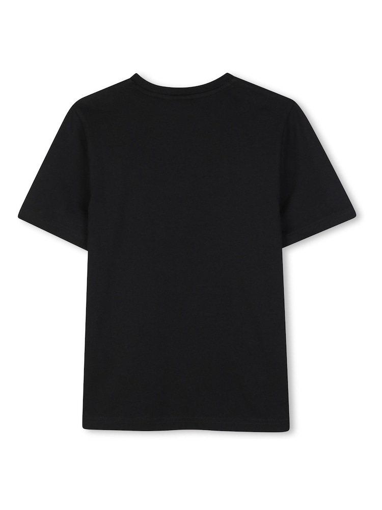 Negru - Tricou din jerseu cu mânecă scurtă BOSS - Imaginea 2 din 3 Negru - Tricou din jerseu cu mânecă scurtă BOSS - Imaginea 2 din 3