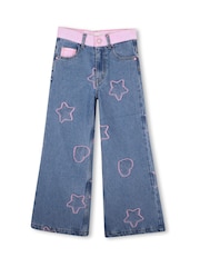 Billieblush Two-Tone Jacquard Denim Jeans - Image 1 of 3