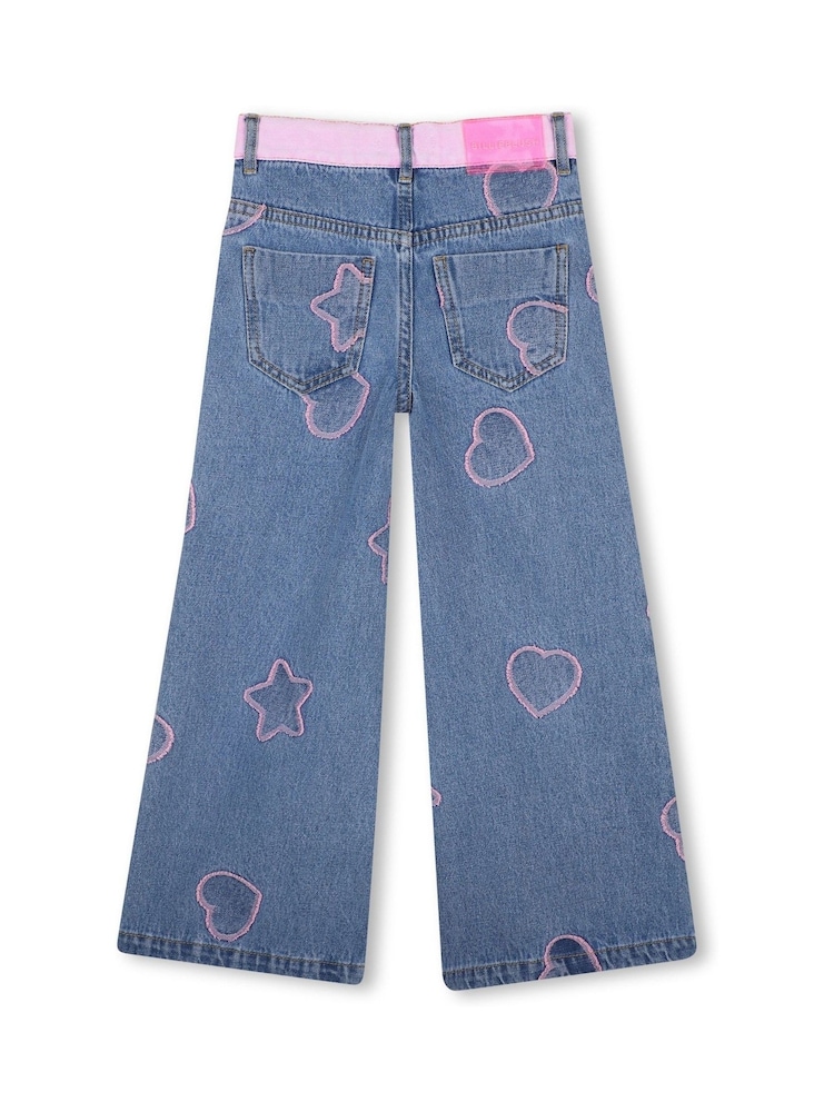 Billieblush Two-Tone Jacquard Denim Jeans - Image 2 of 3