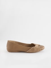 Camel Forever Comfort Leather Twist Leather Ballerina Shoes - Image 2 of 7