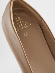 Camel Forever Comfort Leather Twist Leather Ballerina Shoes - Image 5 of 7