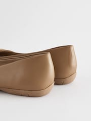 Camel Forever Comfort Leather Twist Leather Ballerina Shoes - Image 7 of 7