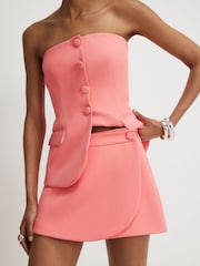 River Island Pink Wrap Skort - Image 4 of 4