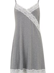 Hellgrau - Pour Moi Sofa Loves Lace Negligé aus weichem Jersey mit unsichtbarer Stützfunktion - Bild 4 von 5