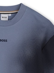 Tricou cu mânecă scurtă din interlock cu efect de degrade BOSS - Imaginea 3 din 3