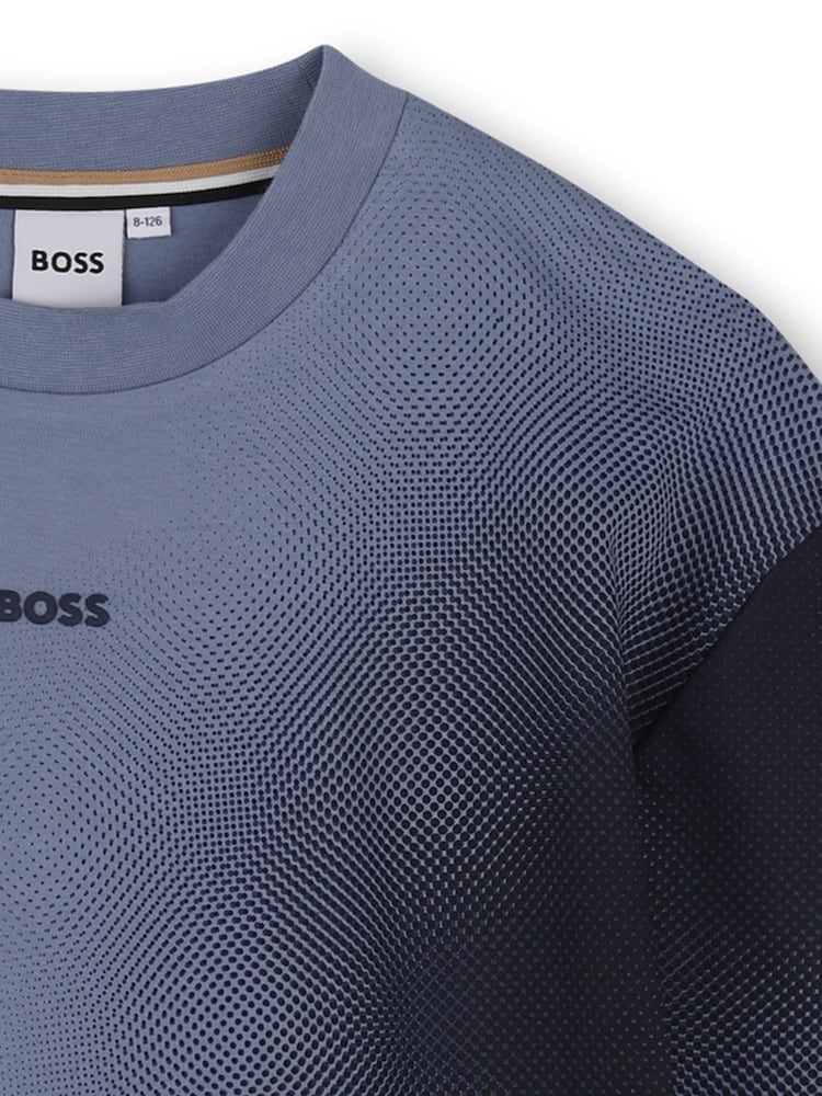Tricou cu mânecă scurtă din interlock cu efect de degrade BOSS - Imaginea 3 din 3