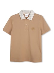 BOSS Brown Short-Sleeved Polo Shirt - Image 1 of 3