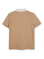 BOSS Brown Short-Sleeved Polo Shirt - Image 2 of 3