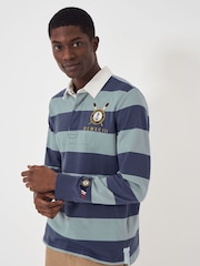 Crew Clothing Blue Callington Rugby Shirt - Image 3 of 7