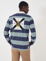 Crew Clothing Blue Callington Rugby Shirt - Image 4 of 7