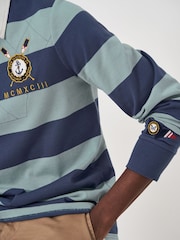 Crew Clothing Blue Callington Rugby Shirt - Image 6 of 7