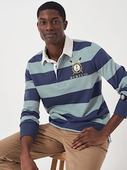 Crew Clothing Blue Callington Rugby Shirt - Image 7 of 7
