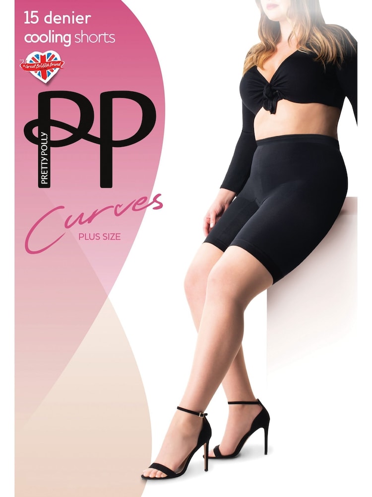 Pretty Polly Curves Cooling Anti Chafing Black Shorts 2 Pair Pack - Image 5 of 5 Pretty Polly Curves Cooling Anti Chafing Black Shorts 2 Pair Pack - Image 5 of 5