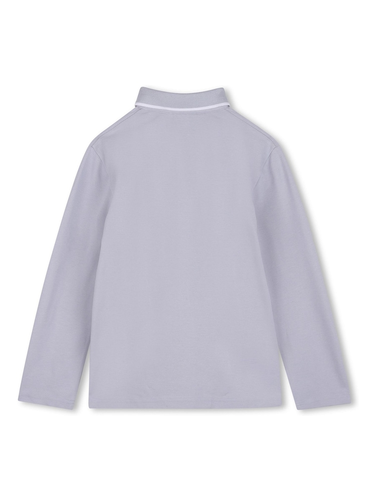 BOSS Long-Sleeved Jersey Polo Shirt - Image 2 of 3