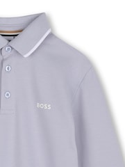 BOSS Long-Sleeved Jersey Polo Shirt - Image 3 of 3