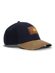 Tommy Hilfiger Blue Flag Suede Brim Baseball Cap - Image 1 of 3
