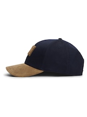 Tommy Hilfiger Blue Flag Suede Brim Baseball Cap - Image 3 of 3