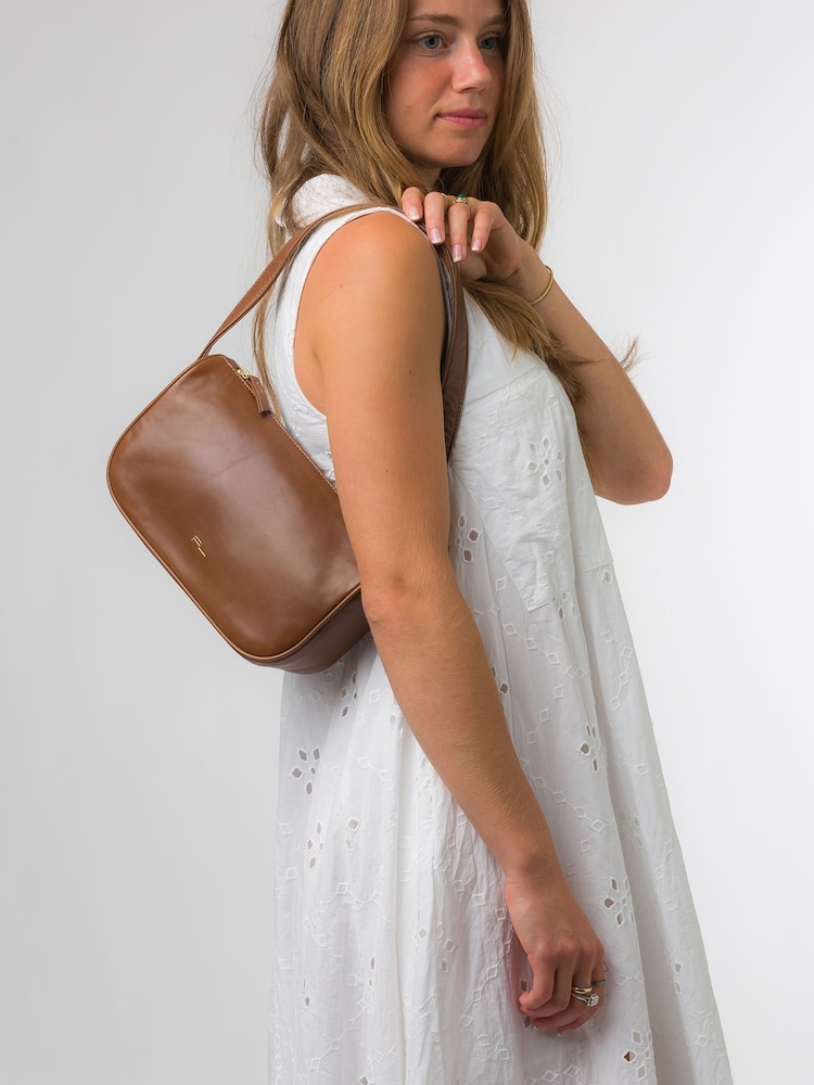 Pure Luxuries London Alicia Nappa Leather Grab Bag - Image 1 of 5