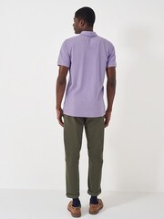 Crew Clothing Purple Plain 100% Cotton Classic Polo Shirt - Image 2 of 5