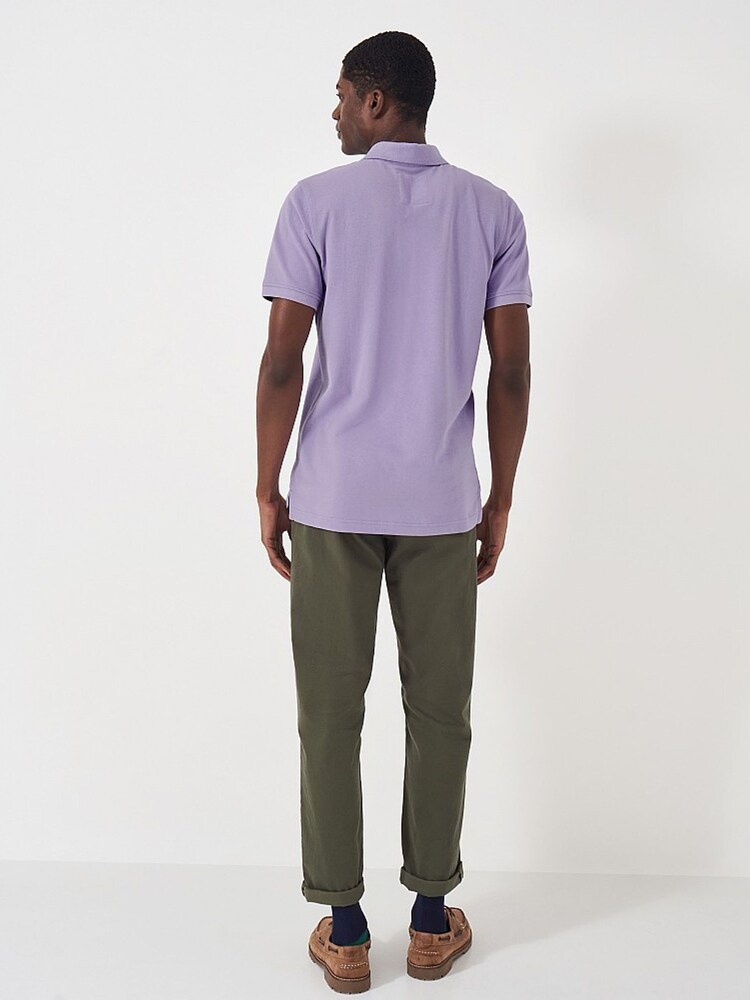 Crew Clothing Purple Plain 100% Cotton Classic Polo Shirt - Image 2 of 5