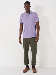 Crew Clothing Purple Plain 100% Cotton Classic Polo Shirt - Image 3 of 5