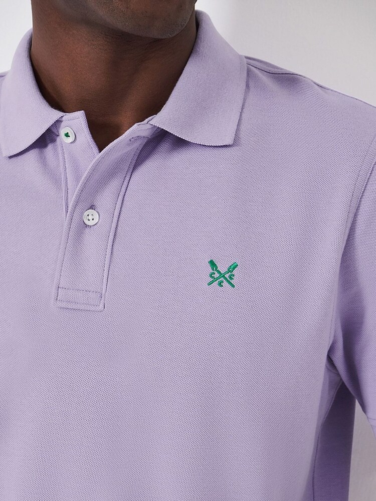 Crew Clothing Purple Plain 100% Cotton Classic Polo Shirt - Image 5 of 5