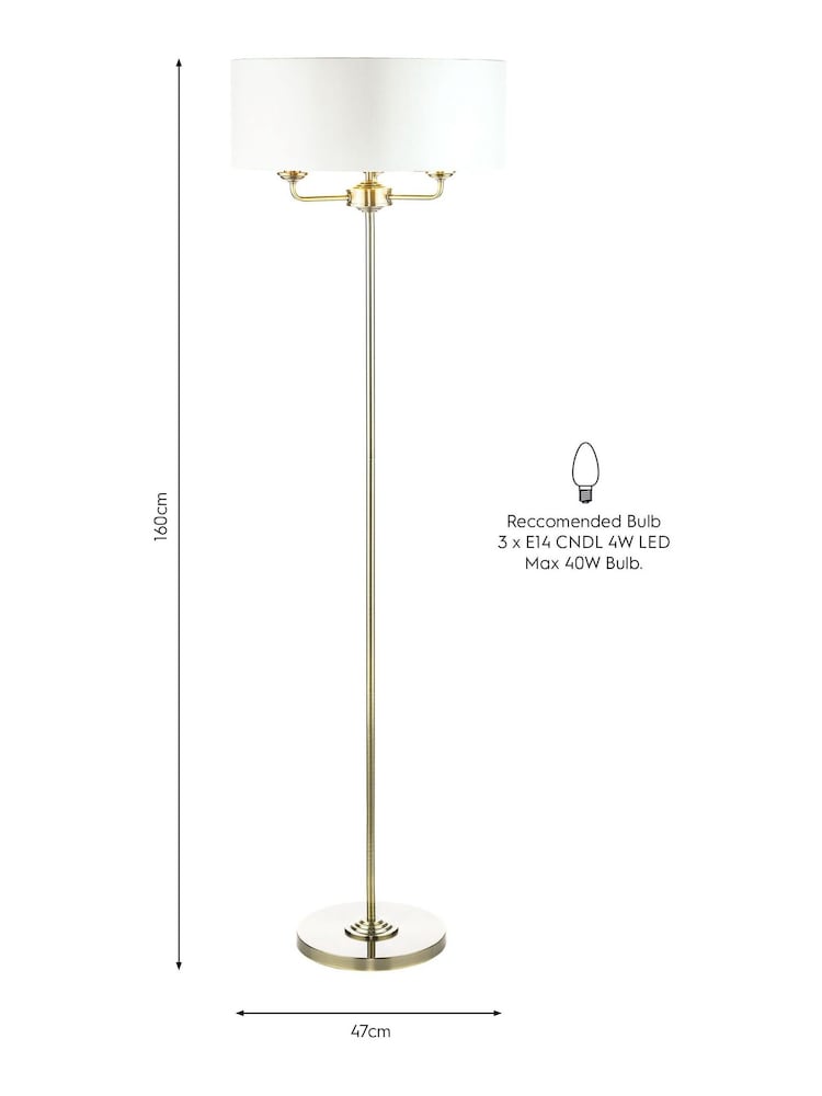 Laura Ashley Brass Sorrento Floor Lamp - Image 4 of 4