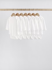 White 7 Pack Essential Baby Long Sleeve Bodysuits - Image 1 of 5